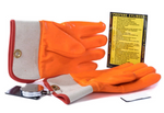 “Retracto” gloves are always ready to use and are securely attached to the lift truck with a retractable cable.